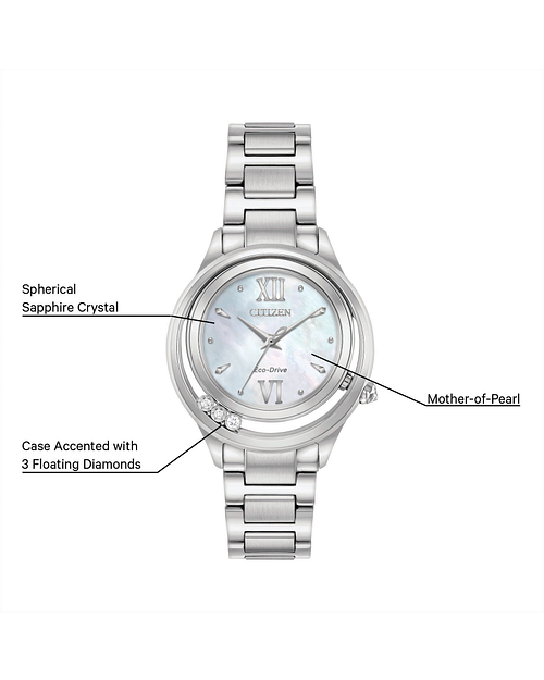 L Sunrise LS Ladies Eco Drive EM0510 53D Sapphire Watch CITIZEN